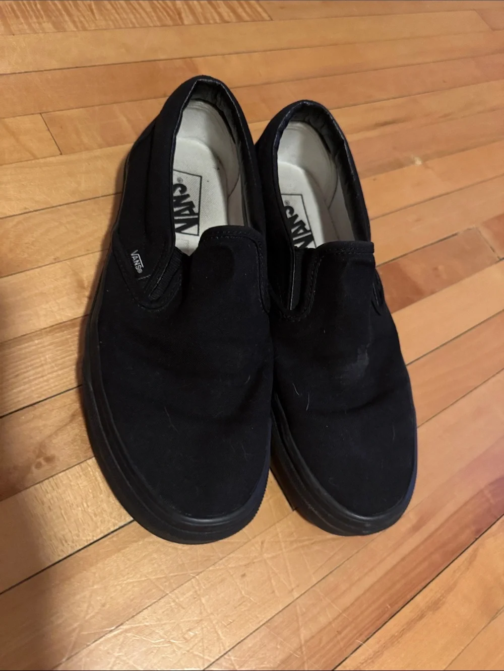 Vans Black Classic Slip-On Loafers